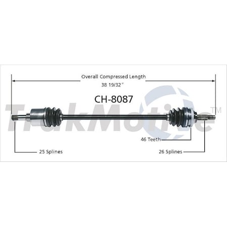 Surtrack Axle Cv Axle Shaft, Ch-8087 CH-8087